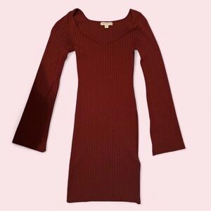 Ribbed Long Sleeve Dress